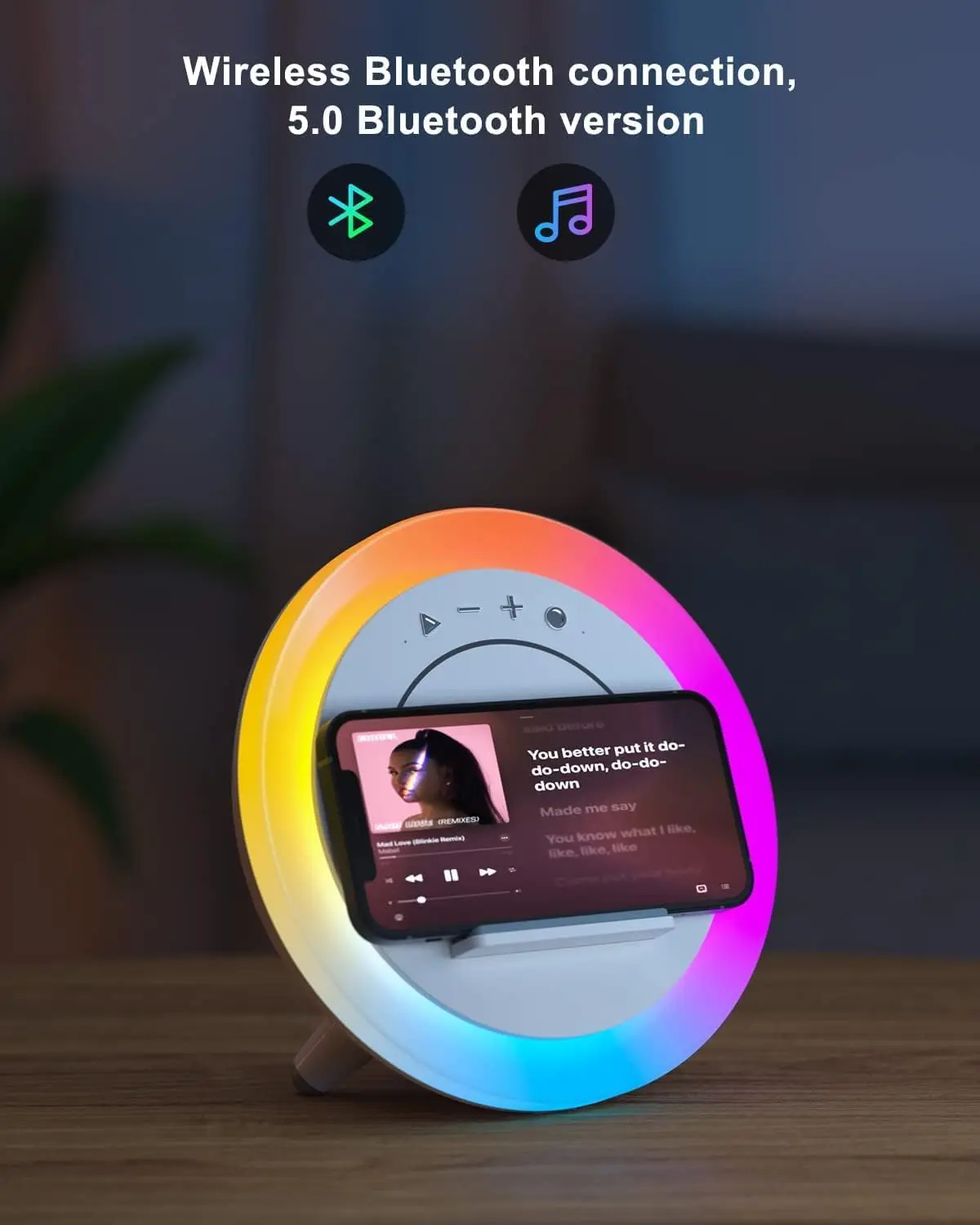 Bluetooth Speaker Night Lightsr,Wireless Charging Modern Speaker Teenage Birthday  Gift