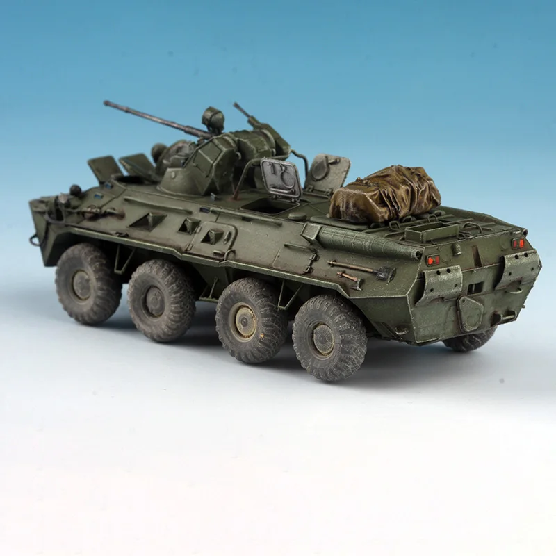 AM 1/72 Rosyjski BTR-80A BTR80 Samochód Pancerny Symulacja Model Plastikowy Statyczny Wyświetlacz Kolekcjonerski Prezent Pamiątka Dekoracja