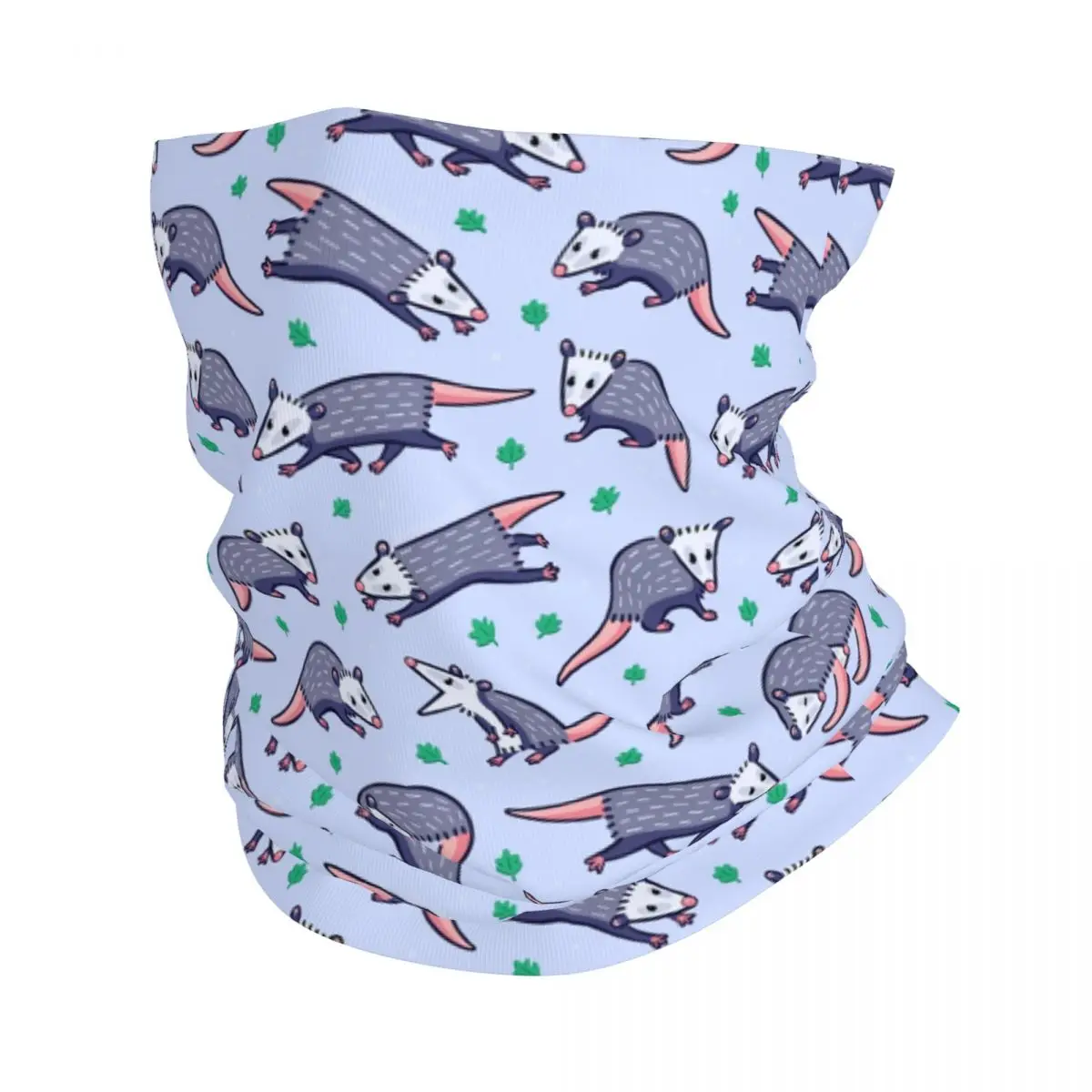 Opossum Pattern Bandana Neck Warmer Men Women Winter Ski Hiking Scarf Gaiter Animal Pet Face Cover