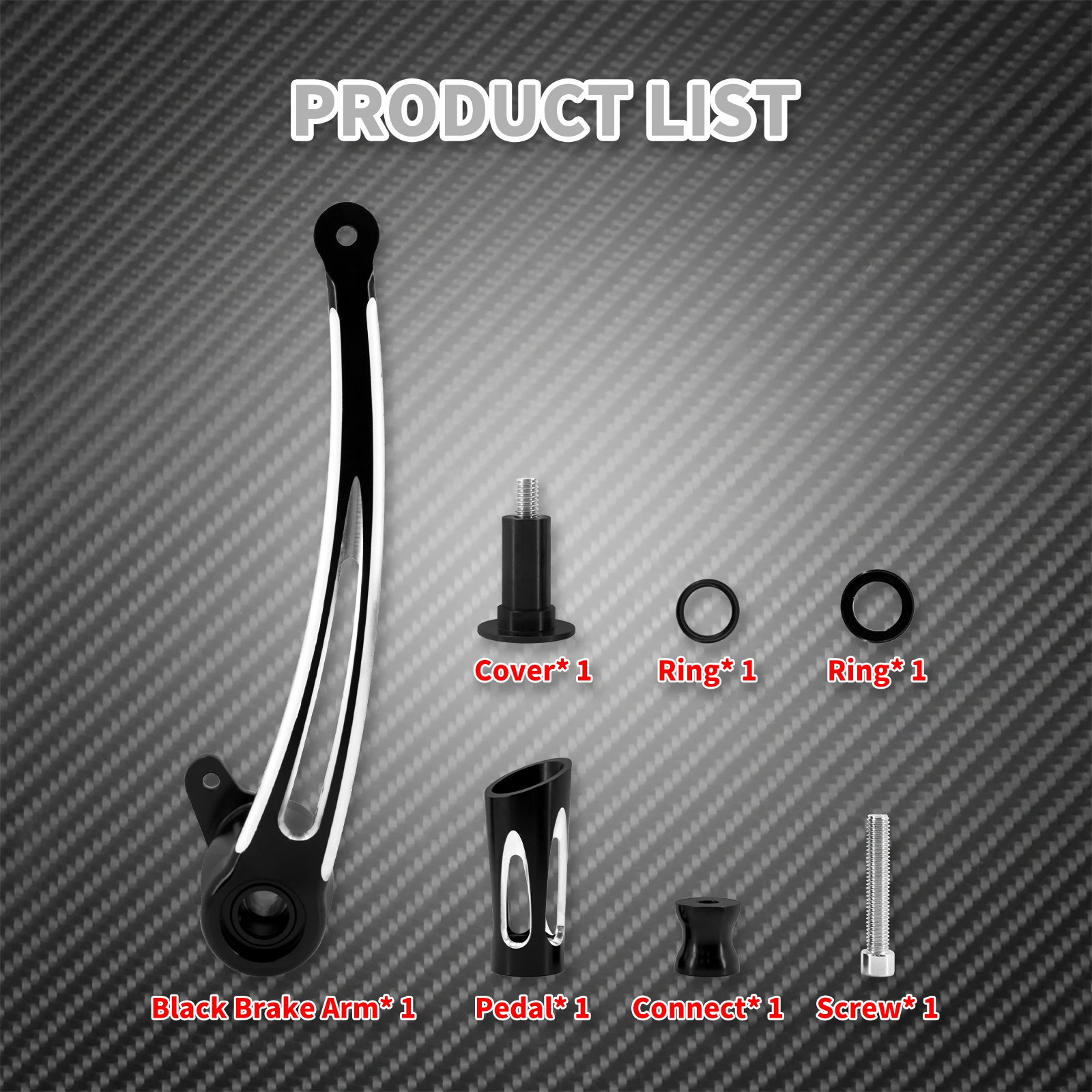 Motocycle Black Brake Arm Lever Pedal With Shift Peg For Harley Softail Fat Boy FLSTF 2000-2017 Deluxe Slim Heritage FLSTN FLS
