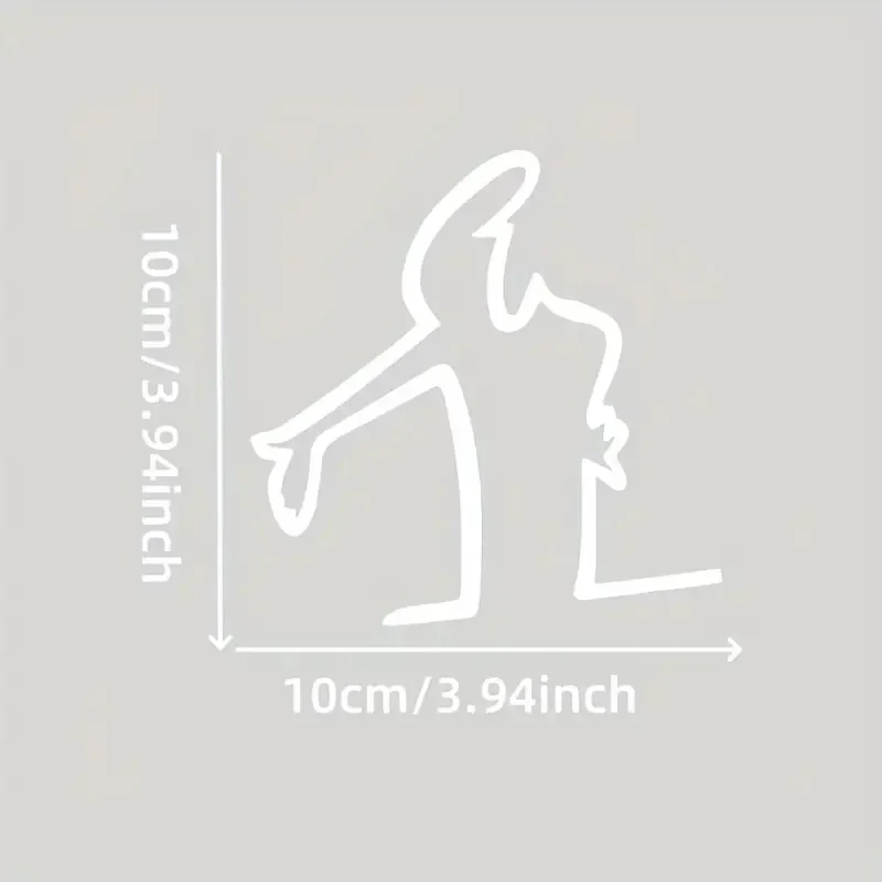 1pc Creative Action Pose Design Vinyl Decal Sticker - Waterproof Reflective Car Motorcycle Decoration, Durable Weather-Resistant