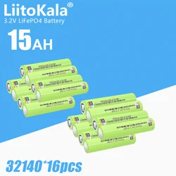 16pcs LiitoKala 32140 3.2V 15Ah Lifepo4 Rechargeable Battery 5C DIY12v 24v Electric bike scooter motorcycle power tool Solar