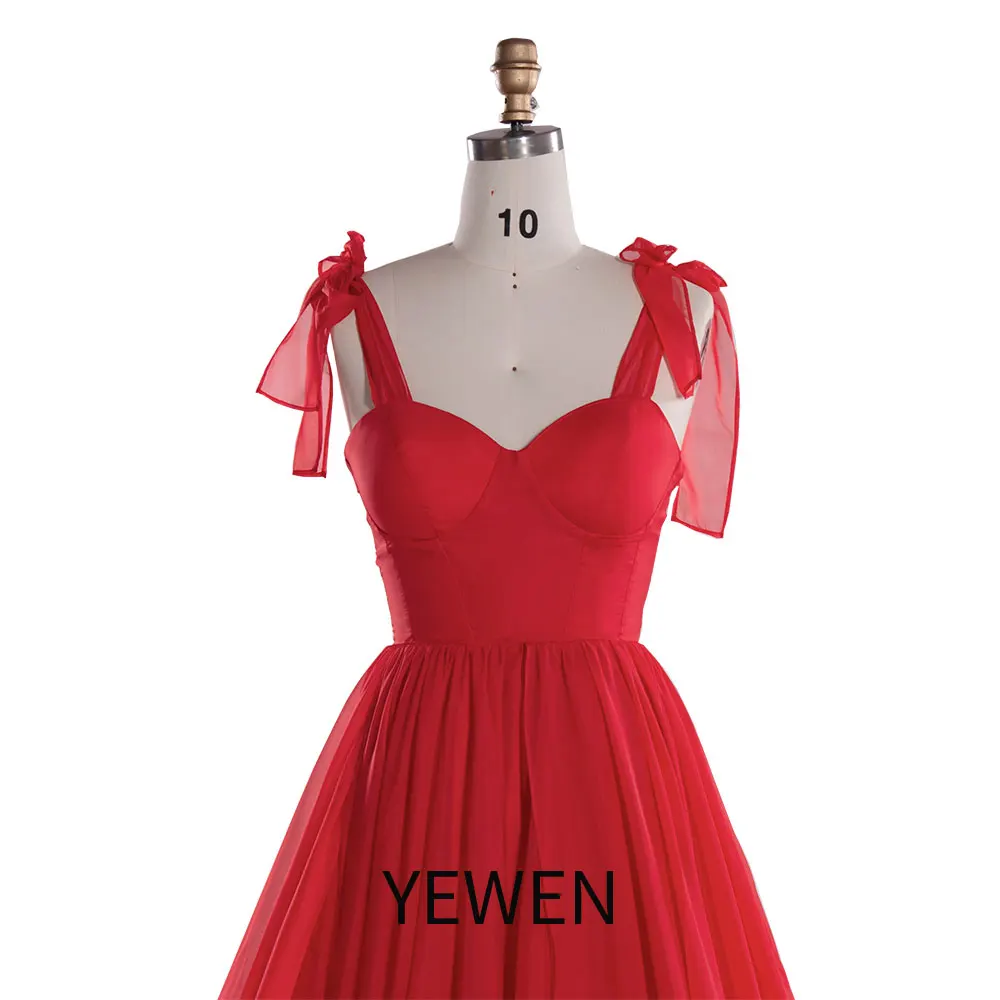 Flying Dress for Photoshoot Red Maxi Long Train Evening Dress YW240113