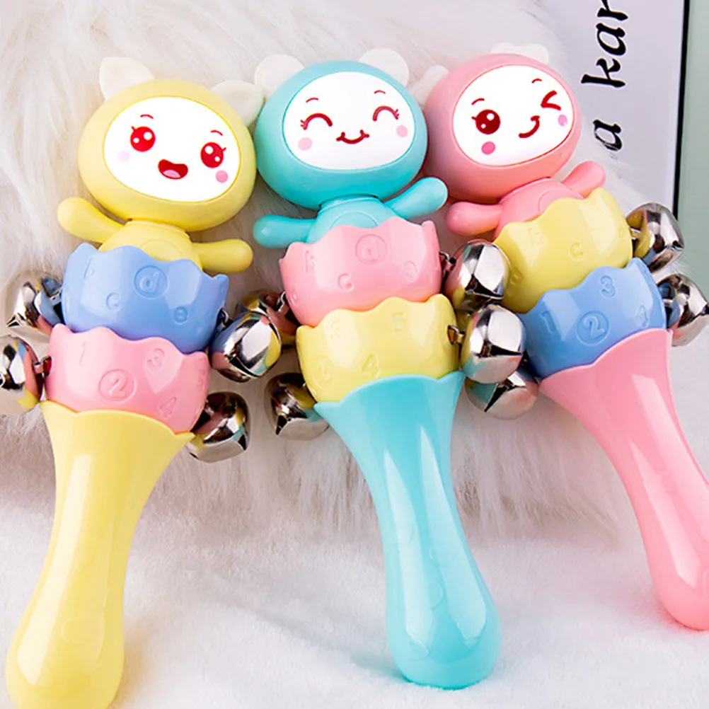 Educatieve Baby Tafelbel Cartoon Schudden Muziekbel Handgreep Ontwikkel Coördinatie Ouder Kind Interactie Cartoon Rammelaar