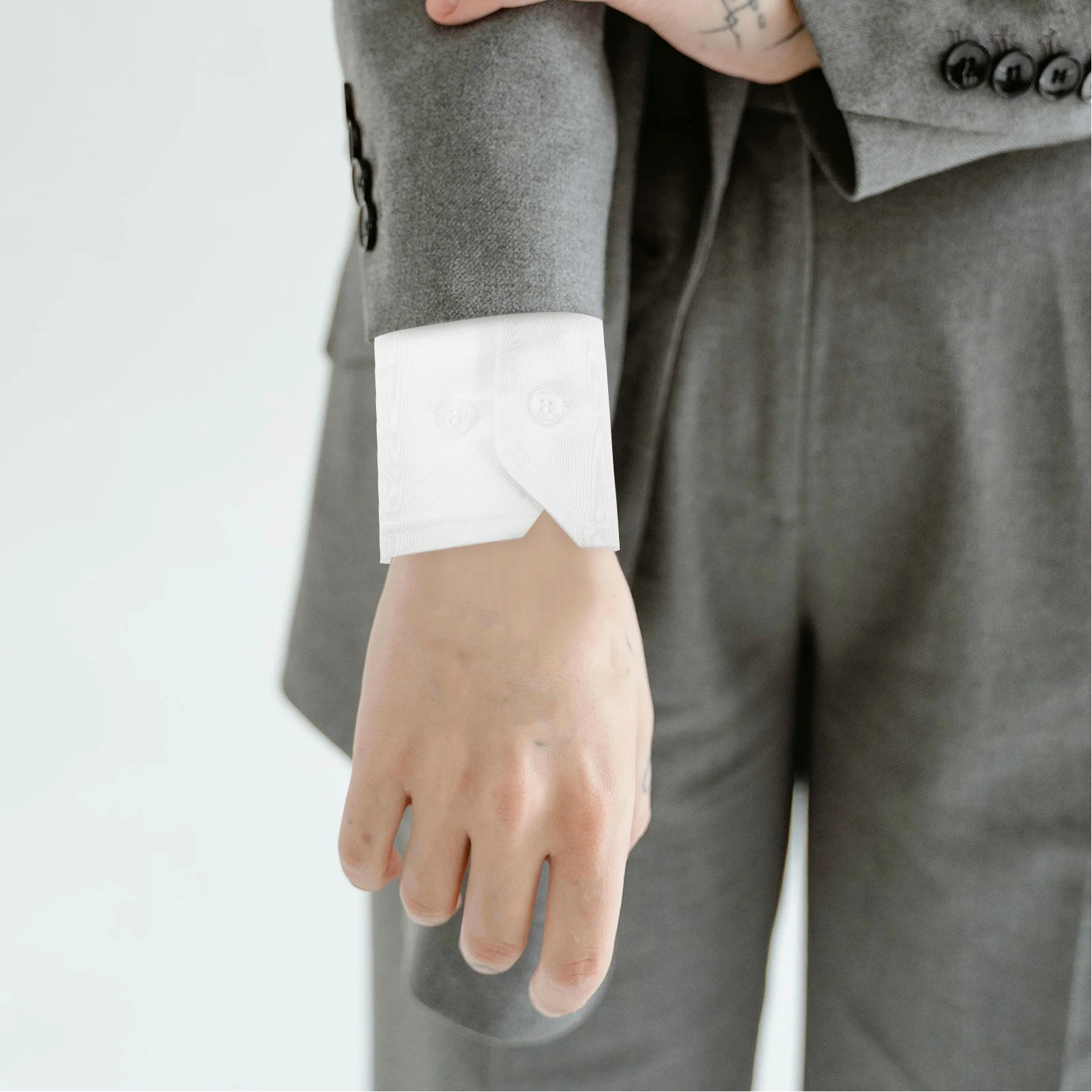 1 زوج الدانتيل الكفة للنساء انفصال المعصم الأصفاد أنيقة كشكش كم أساور موضة الذراع اكسسوارات حفل زفاف زي