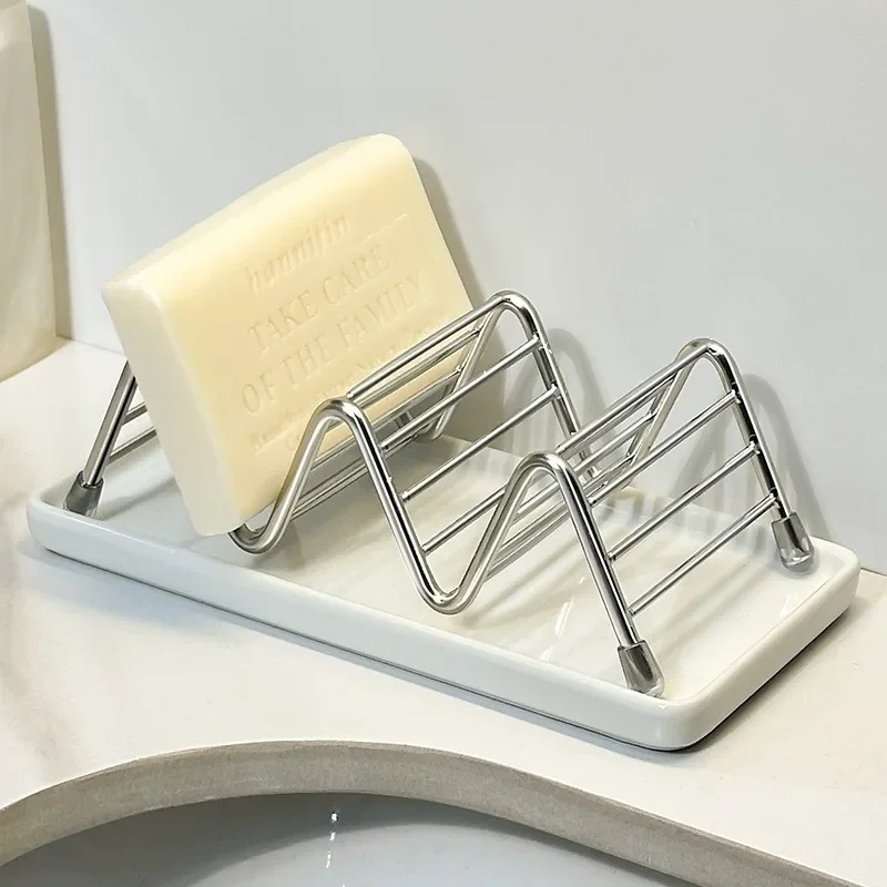 Seifenschale aus Edelstahl, kreative W-förmige Seifenbox, Seifenhalter, Regal, Badezimmer, Toilette, Haushaltsartikel