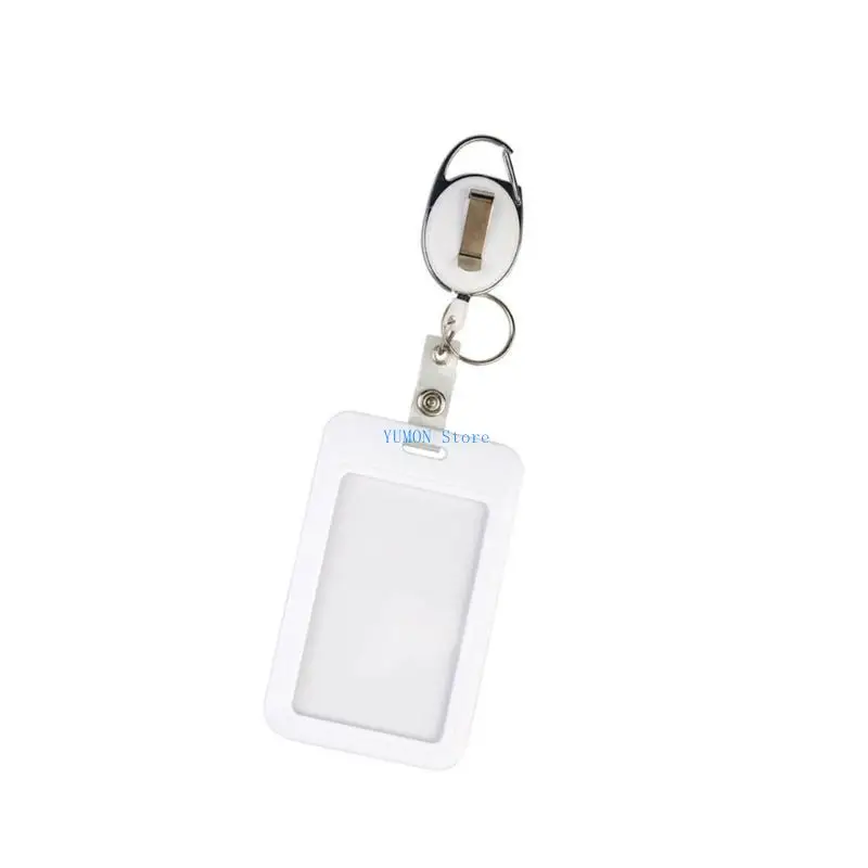 

D0UD Sturdy Retractable Badge Holder with Carabiner Reel Clip Vertical Cards Holder for Professional and Students