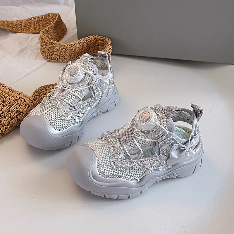 Mumoresip Kids Sports Sandals Mesh Breathable Children Sandals Toes Capped 2026 Summer New Girls Princess Casual Shoes Soft