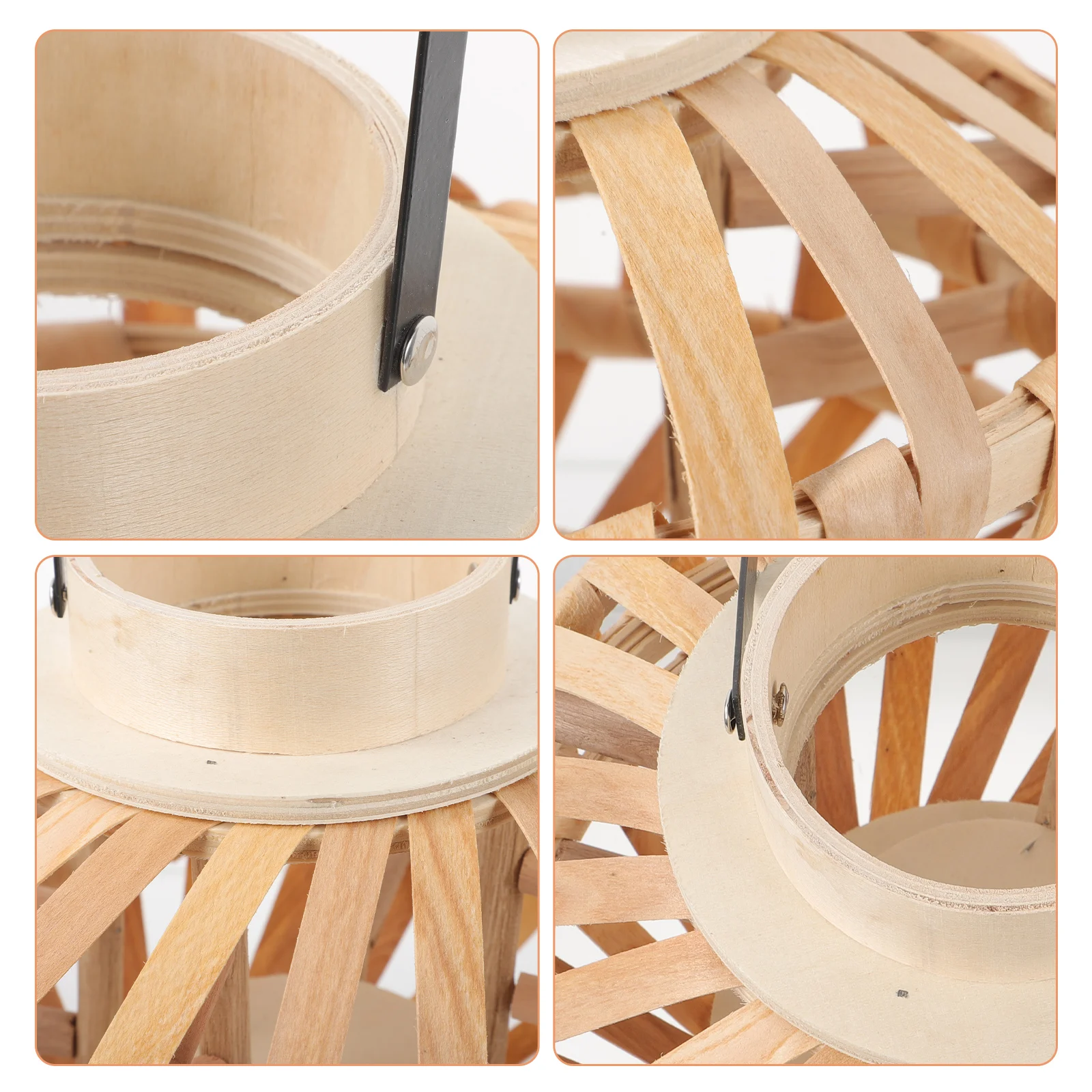 

Woven Lantern Vintage Decorative Holder Rustic Geometric Shape Romantic Wedding Layout Home Decor