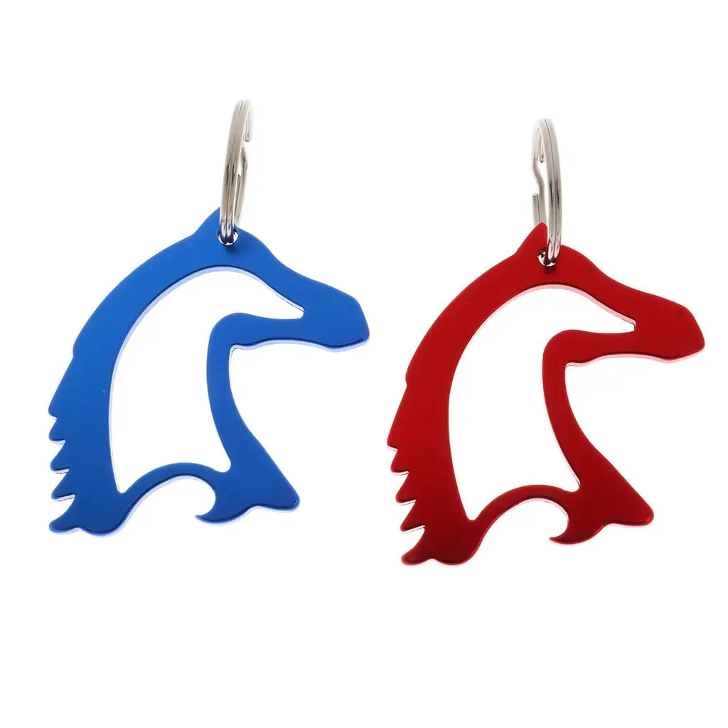 Horse Pattern Aluminum Alloy Keychain Bottle Opener Compact Accessory for Horse Room Accessories and More