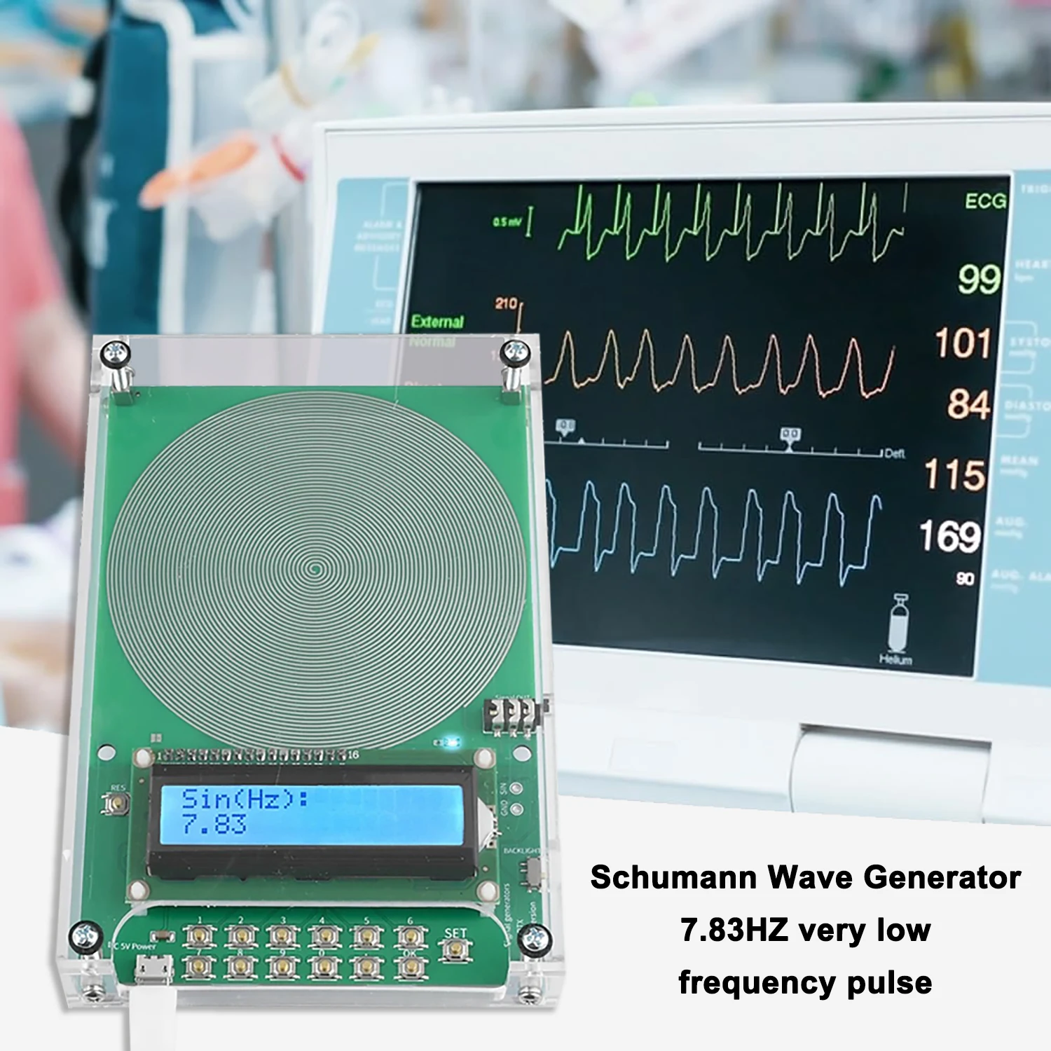 7.83Hz Schumann Waves Resonance Generator Ultralow Frequency Pulse Audio Resonator Type-C Interface 0.01Hz~100000Hz Adjustable