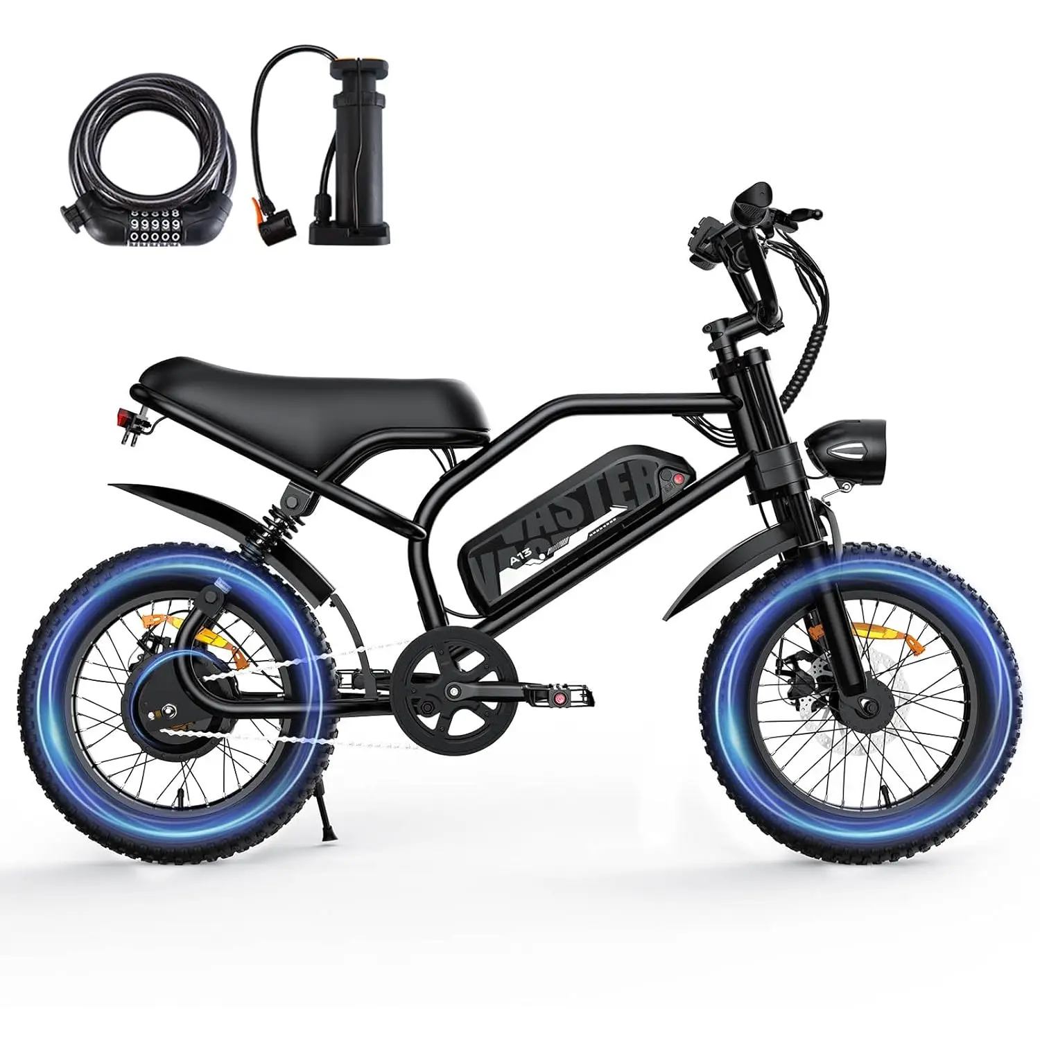 

Электровелосипед, 16-дюймовый фэтбайк для подростков/взрослых, 500 Вт, со съемной батареей 36 В/12,8 Ач, 35 км/ч, 72 км, настраиваемый