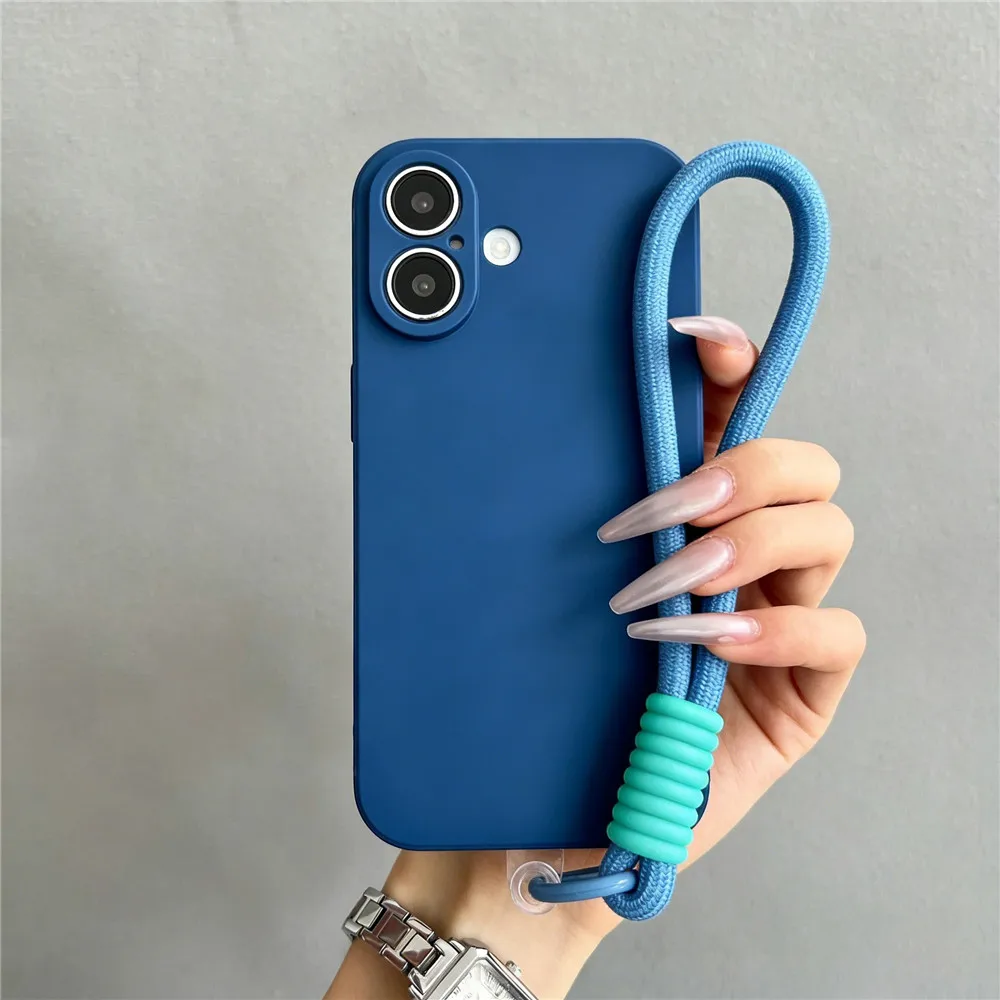 Fashion Silicone Liquid Phone Case For Motorola MOTO Edge 70 Fusion Plus 60 Fusion 50 Neo G77 G67 G86 G56 Strap Shockproof Cover view 4