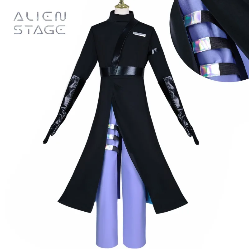 

Alien Stage Cosplay Costume Ivan Cos Outfit Men Stage Performence Clothes Black Uniform Coat Accessory for Halloween