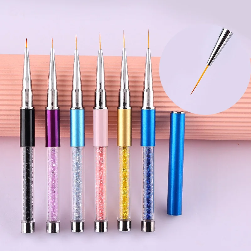 

Nail Art Liner Brushes Elongated Lines Striping Drawing UV Gel Painting Nail Design Pen Professional Manicure Tool