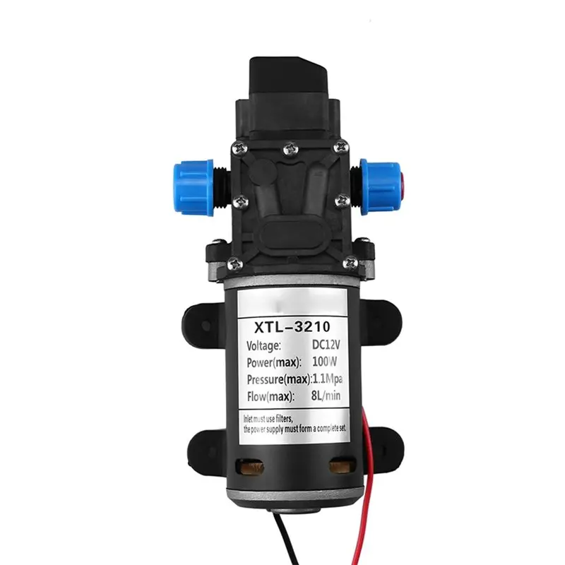 

Reliable High Pressure 12V DC 100W For Wash 8L/Min 160Psi Self Priming Diaphragm Water Pump