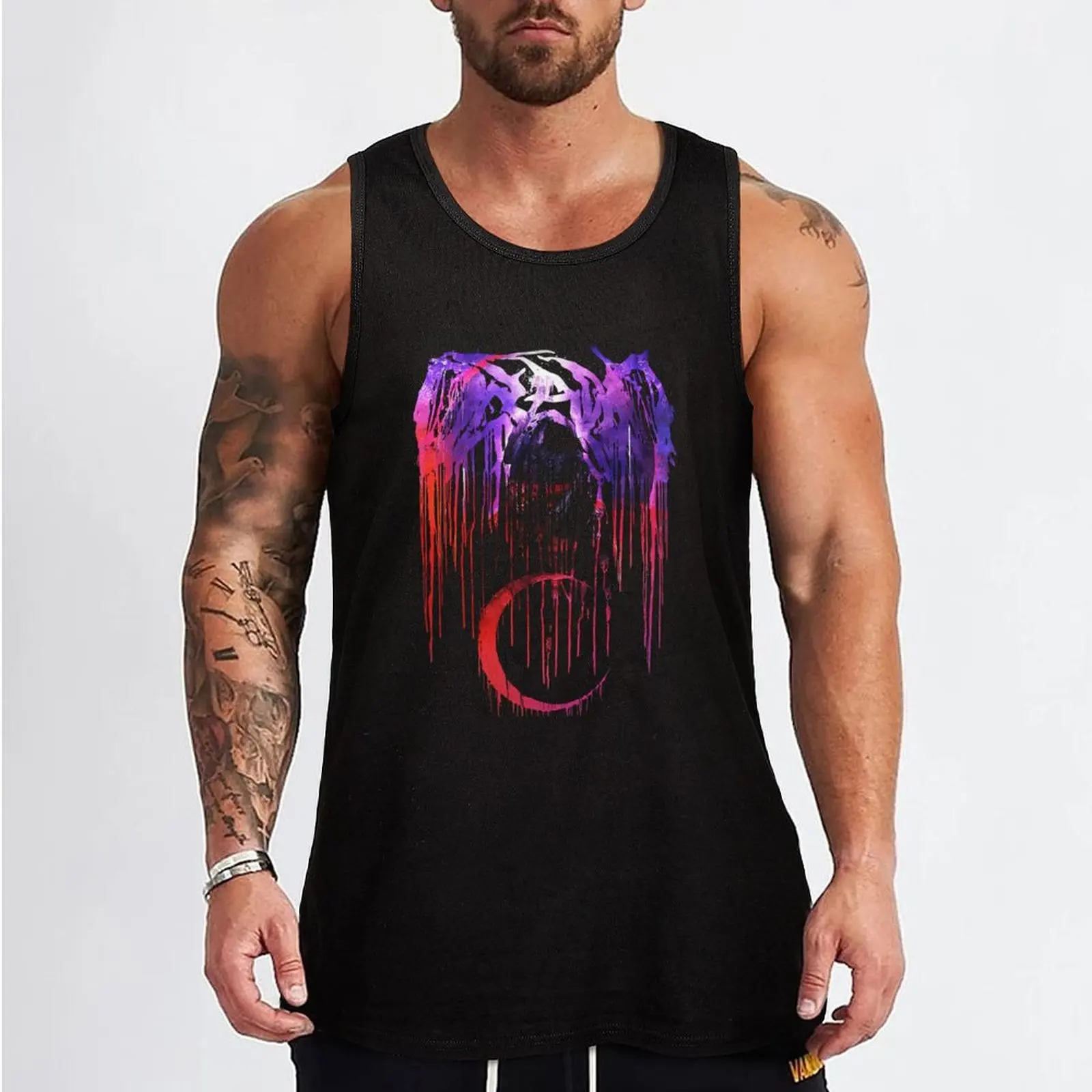 Oceano Revelations Drip Tank Top anime bodybuilding men sleeveless jackets male top