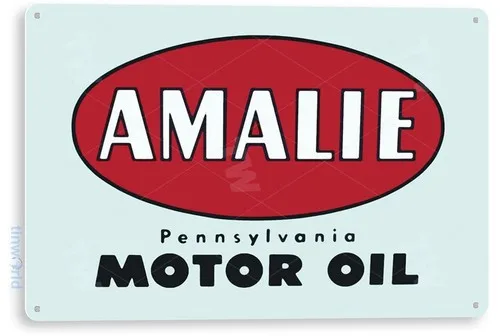 TIN SIGN Amalie Gas Oil Sign, Station, Garage, Auto Shop, Retro, Rustic, A208 --Tin Sign