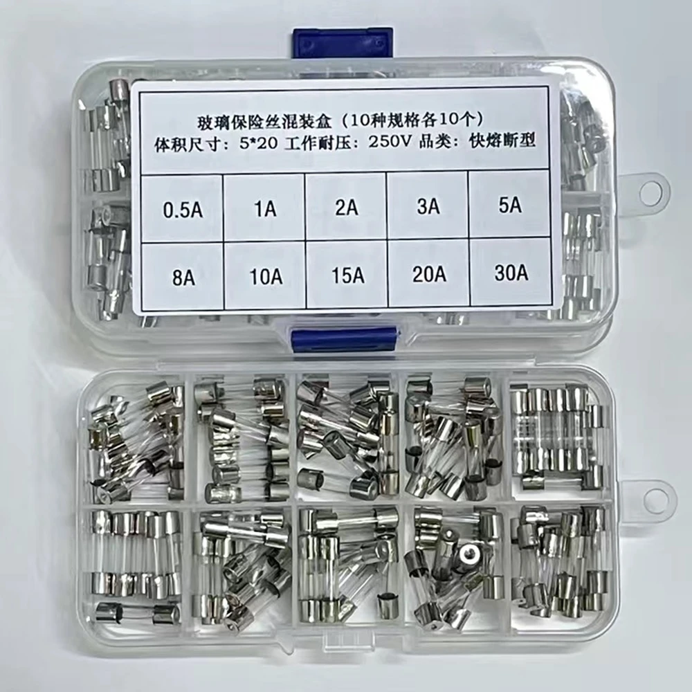 5x20mm 6x30mm 250V Ceramic Fuse 0.5A 1A 2A 3A 4A 5A 6A 8A 10A 15A 20A ceramic glass Fuses 50pcs 100pcs