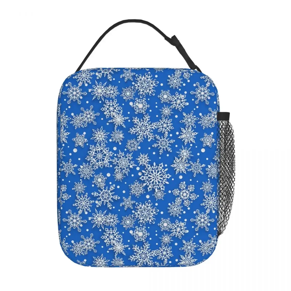 Christmas Snowflake Lunch Bag For Children Blue White  Box Picnic Portable Insulated Tote Food s Oxford Cooler 