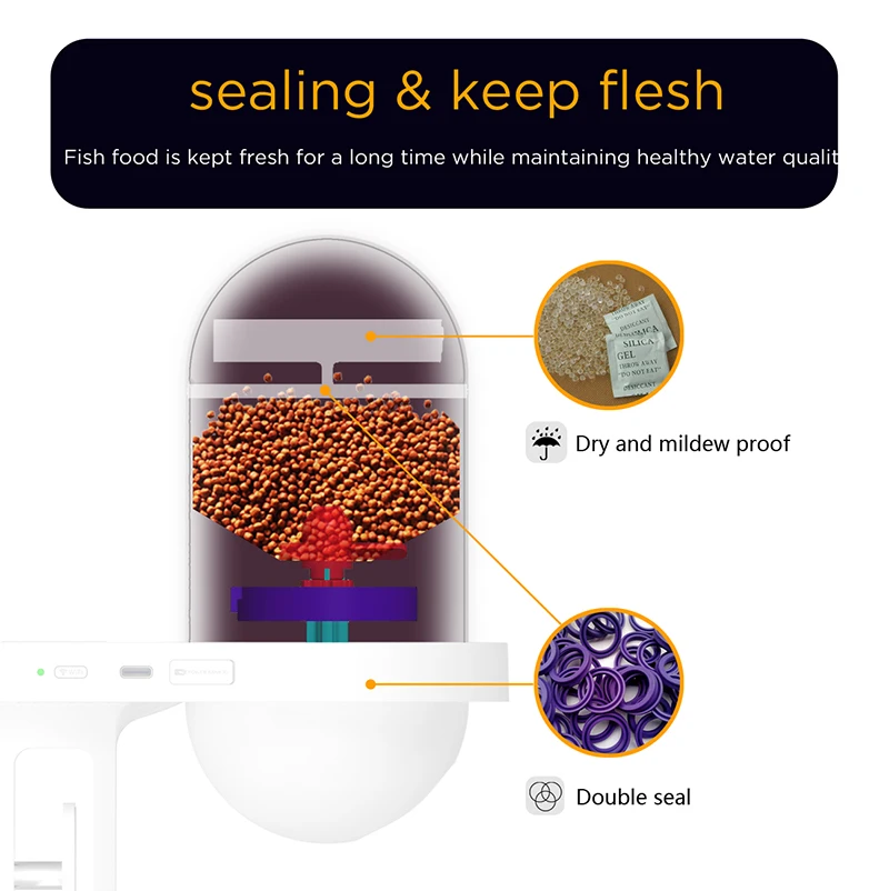 Automatic Fish Feeder With Camera Visual Tank Food Dispenser Timing Quantitative Wifi APP Intelligent for Aquarium USB Charging