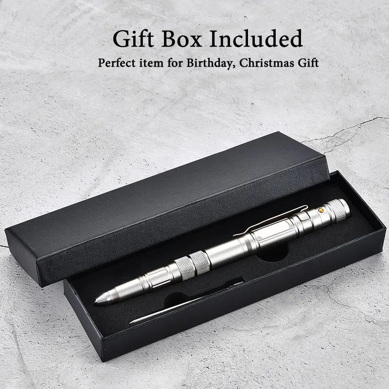 متعددة الوظائف العسكرية الدفاع عن النفس قلم تخطيطي مصباح يدوي للطوارئ ستروب فتاحة الزجاجات نافذة الكسارة في الهواء الطلق بقاء EDC #6