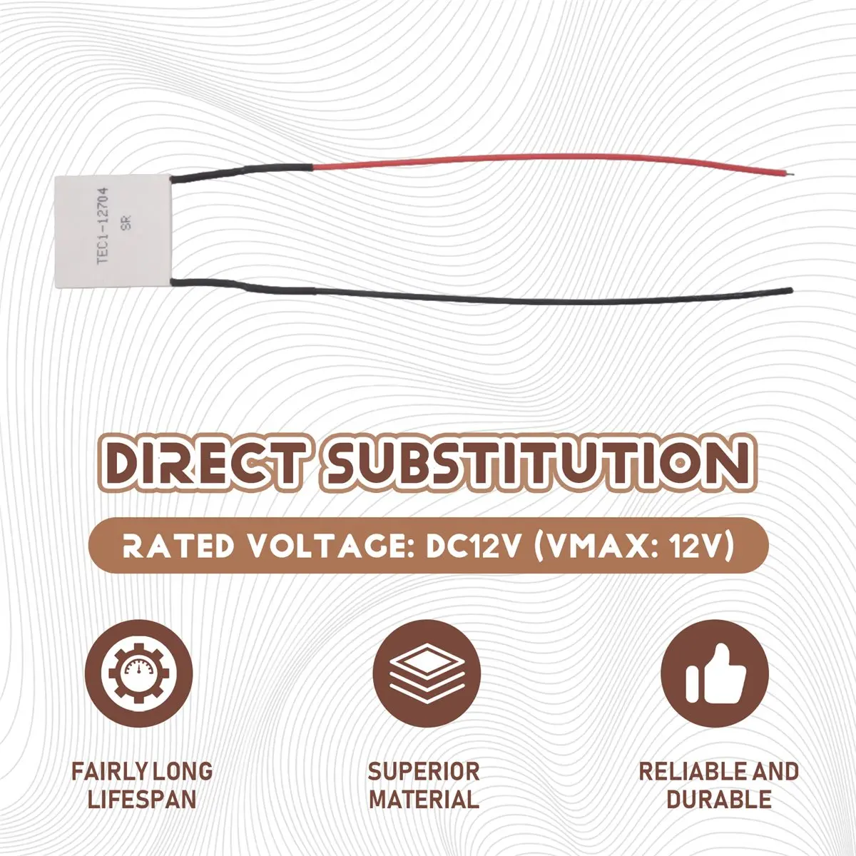 TEC1-12704 Thermoelectric Cooler Peltier 30mmx30mm 12V4A CAA