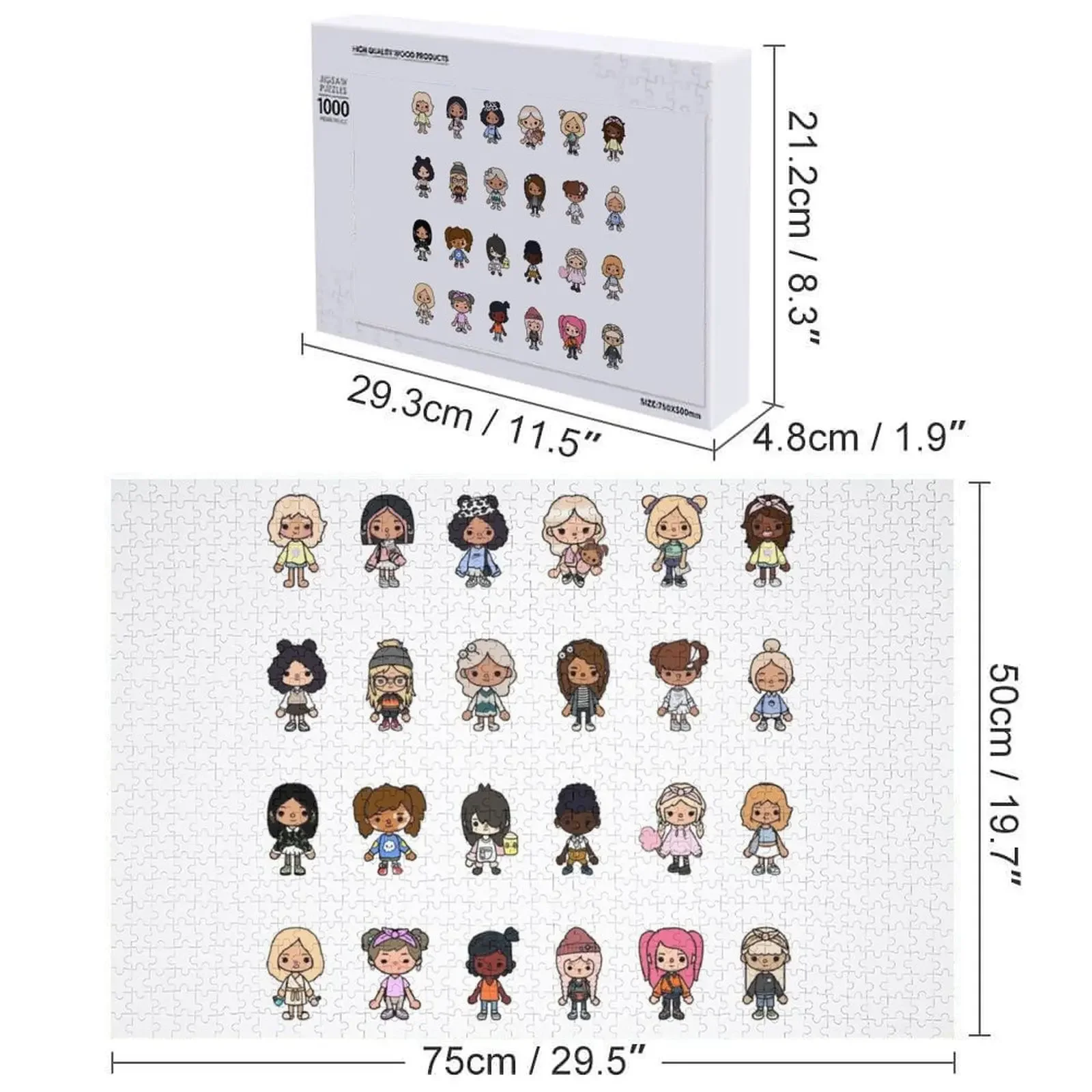 Toca World Pack Quebra-cabeça de madeira personalizada quebra-cabeça de brinquedos personalizados