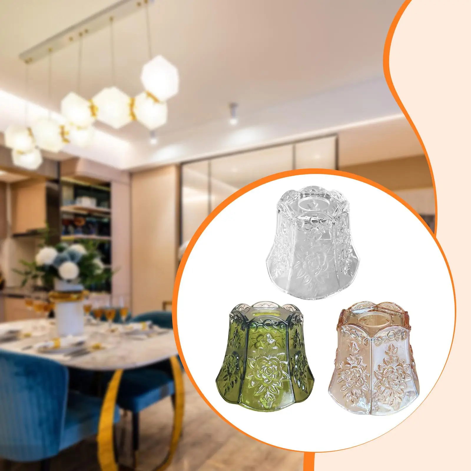 

Стеклянный абажур для декора дома, декоративная крышка для лампы, подвесная крышка лампы, высота 4,72 дюйма для спальни, кухни, отеля, ванной комнаты