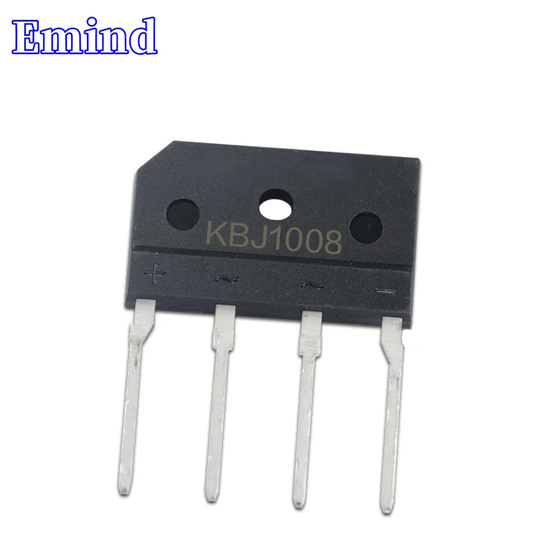 

20/50/100/200/500Pcs KBJ1008 Bridge Rectifier KBJ10K Bridge Stack 10A/800V KBJ Footprint Flat Bridge Cutable Foot