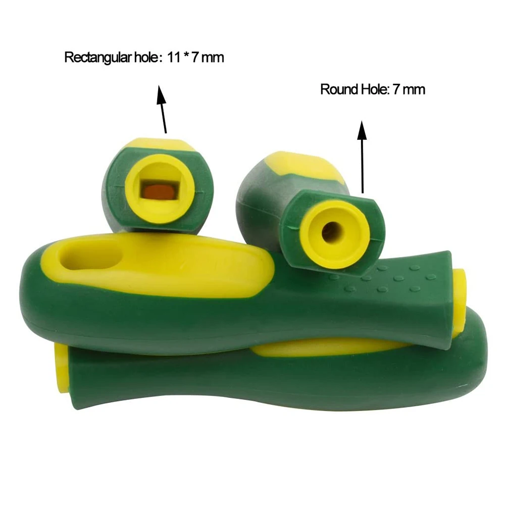 B84B-8 パック人間工学に基づいたゴム製ファイルハンドル、ファイルやミル用、丸穴と長方形の穴、長さ 4-1/3 インチ