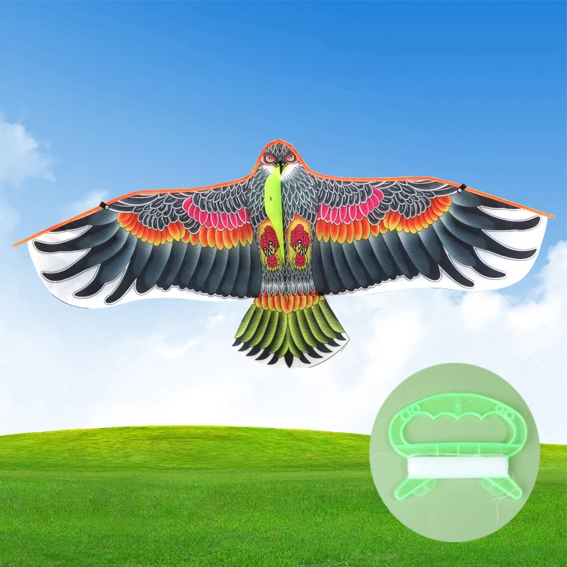 1.1M Eagle Kite With 30 Meter Kite Line Large Eagle Fly Bird Kites Children Gift Family Trips Garden Outdoor Sports Game Toy