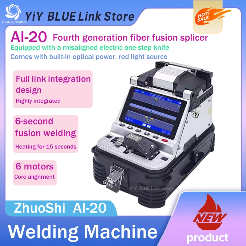 Fiber fusion splicer AI-20 AI-30 fully automatic six motor precision hot melt fiber machine mainline