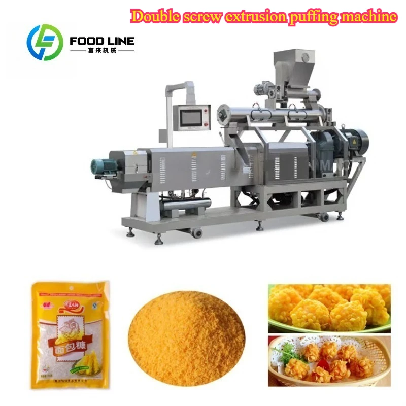 Customized Twin Screw Extruder Bread Crumb Making Machinery Line 100kg/h Output for Industrial Granular Bread Crumb Production