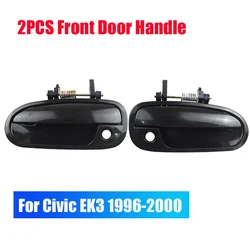 2pcs Car Outside Exterior Door Handle For Honda Civic EK3 1996 1997 1998 1999 2000 (Front Rear Door Handle)