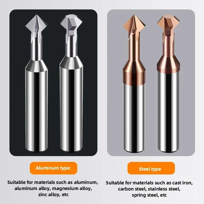 90 Degree Upper And Lower Inner Hole Chamfering CutterTungsten Steel Carbide Milling Cutter CNC Cutting Tools