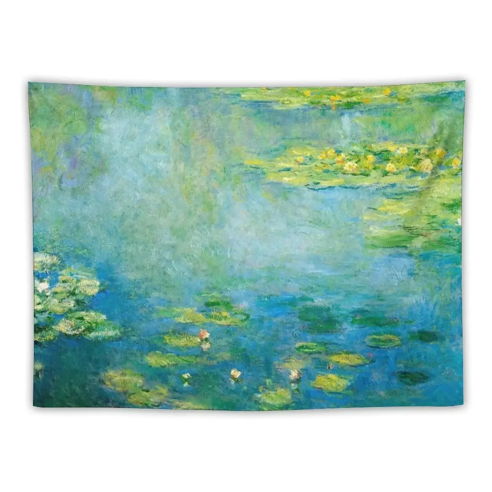 

1906-Claude Monet-Waterlilies-73 x 92 Tapestry Aesthetic Decoration Wallpaper Wall Coverings Art Mural Tapestry