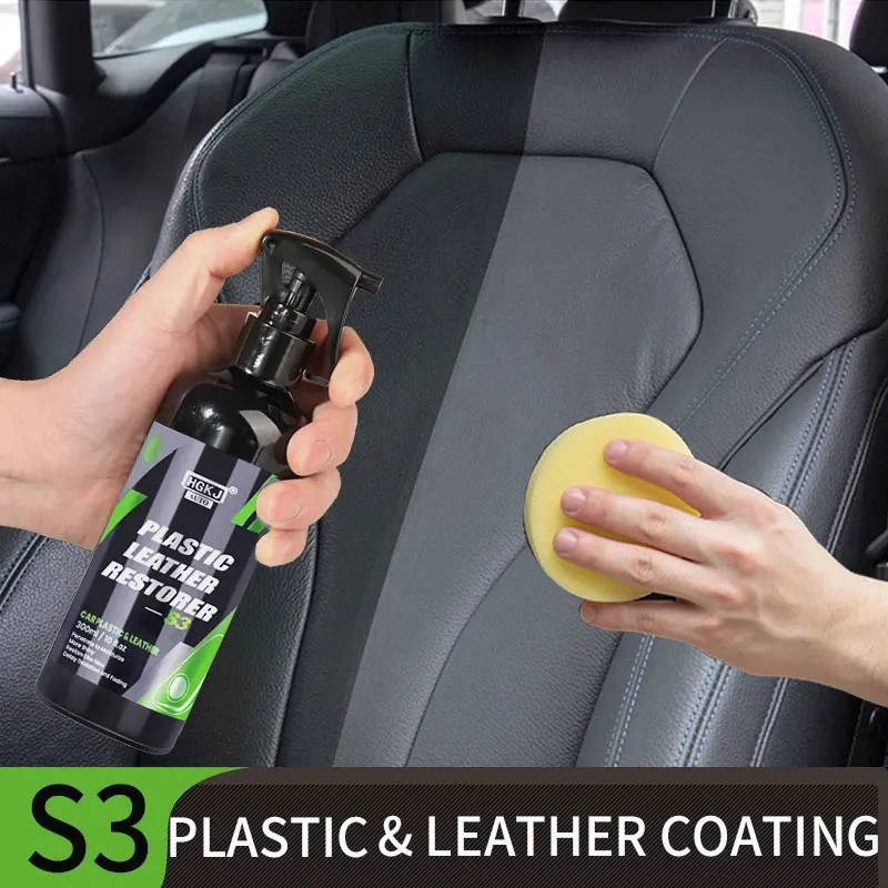 300ML Auto Kunststoff- und Lederpflegeflüssigkeit HGKJ S3 Autoinnenraum Sitzlederpflege Reparatur Renovierung Conditioner Autopflegeprodukt