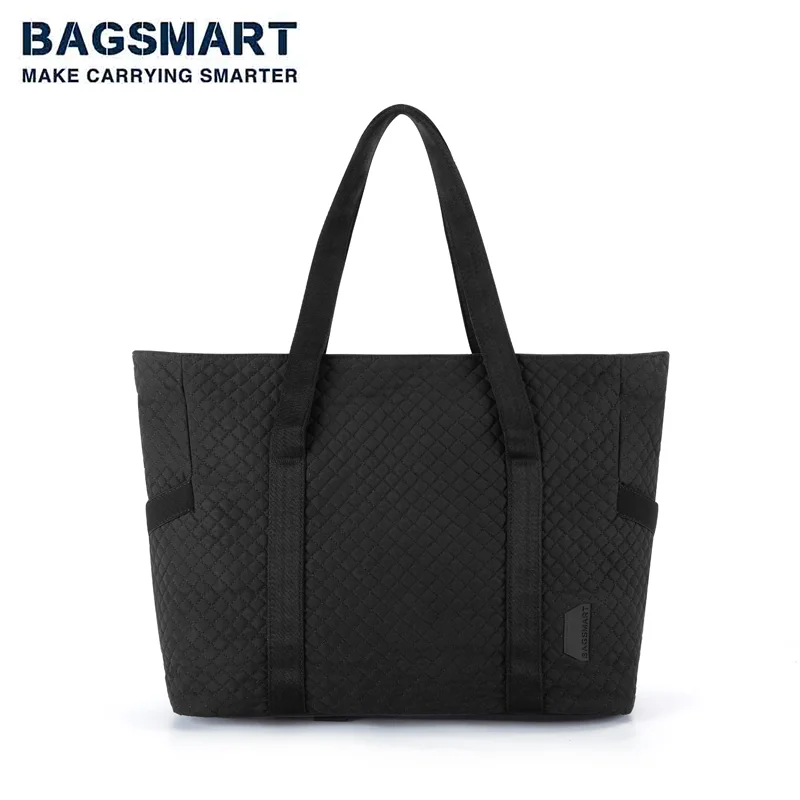 BAGSMART Large Tote Bag For Women Travel Duffle Bag With Yoga Mat Buckle For Gym Work Bussiness Students Casual Shoulder Bag