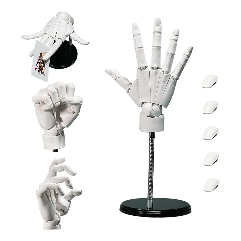 

Hand Model 1:1 Articulated Mannequin Hand Moveable Joint+Base DIY PVC ABS Hand Model For Drawing,Painting,Sketching