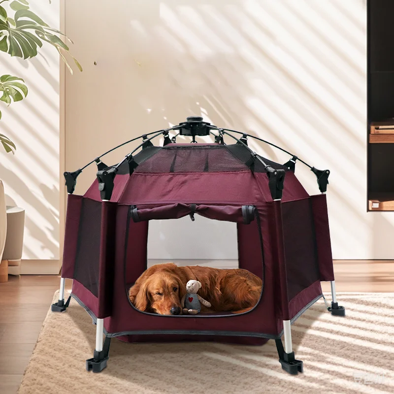 

Custom Breathable Pet Text Portable Dog House Folding Pet Cage Pet Tent House Outdoor