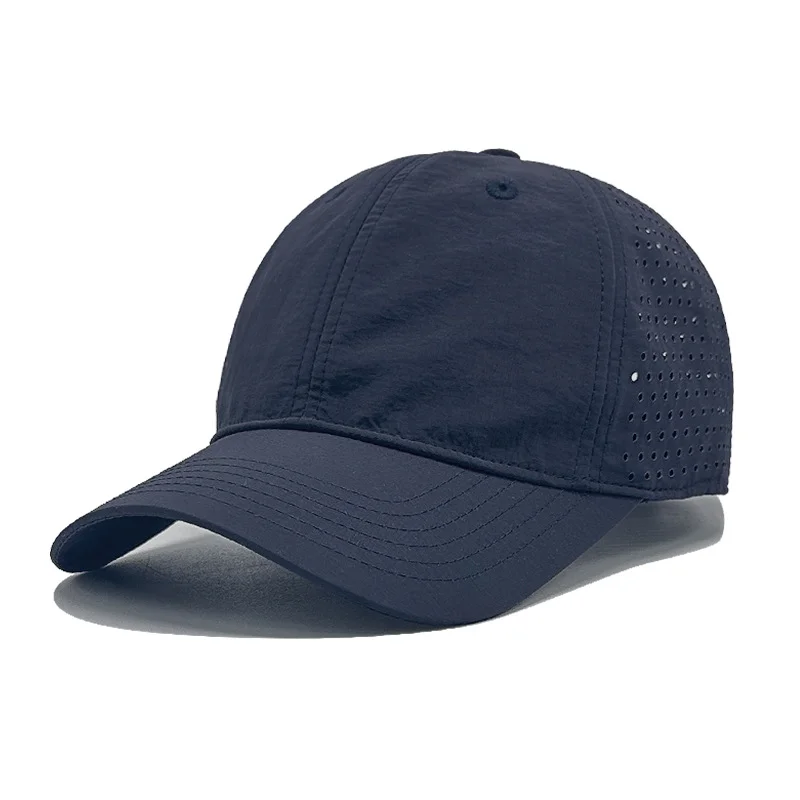 Custom Logo Performance Mesh Baseball Cap Outdoor Sport Running Sun Hat Plain Blank Polyester Nylon Quick Drying Gorras