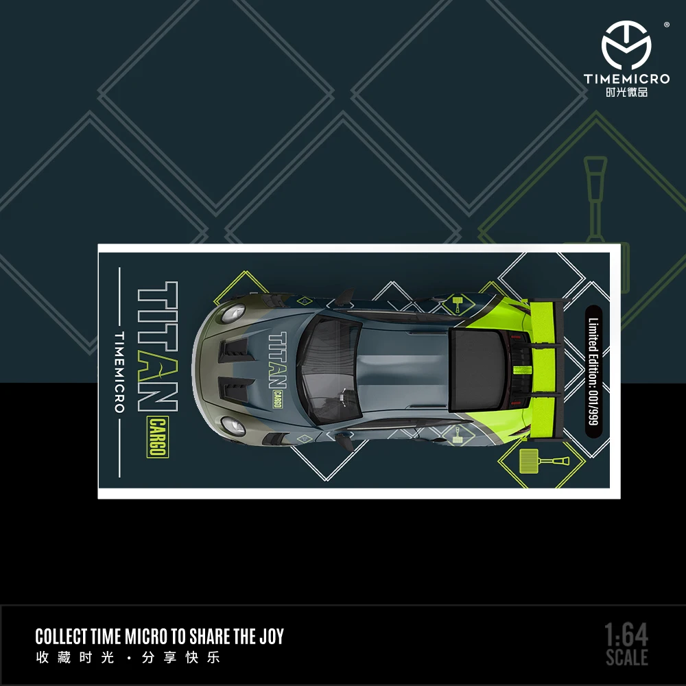 TimeMicro 1:64 992 GT3 RS-TITAN نموذج سبيكة طلاء الموضوع * متوفر