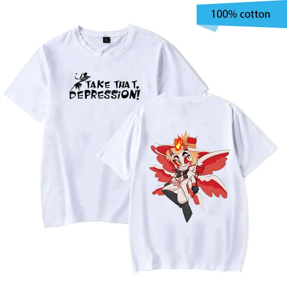 HAZBINS-男性と女性のためのラウンドネック半袖Tシャツ,新しい綿のプリント,通常のTシャツ,アイデアの服,ギフト