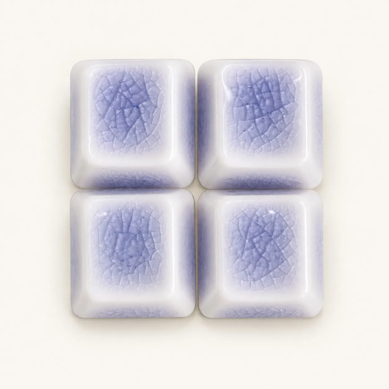 Ice Crackle Ceramic Keycaps, 4pcs OEM Profile Blank MX Stem Semi Shine-Through Keys, Multiple Colors, Q Row