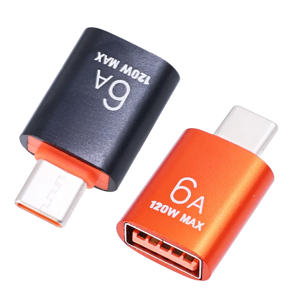 NNBILI 6A USB To Type C OTG Adapter 120W USB Male To Type-c Female Charger Converter for Macbook Samsung Adapter Data Transfer 