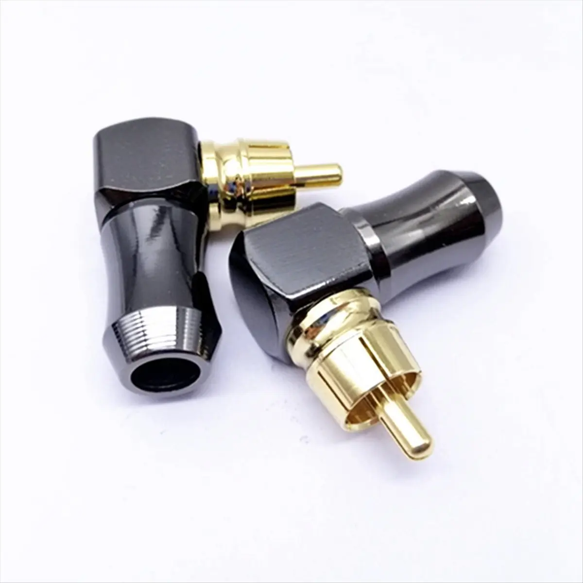 【Shop Now Y24A】 6Pcs Connector Audio Plug Male 90 Degree Right Angle Elbow Speaker Terminal Conector for Soldering Video Cable