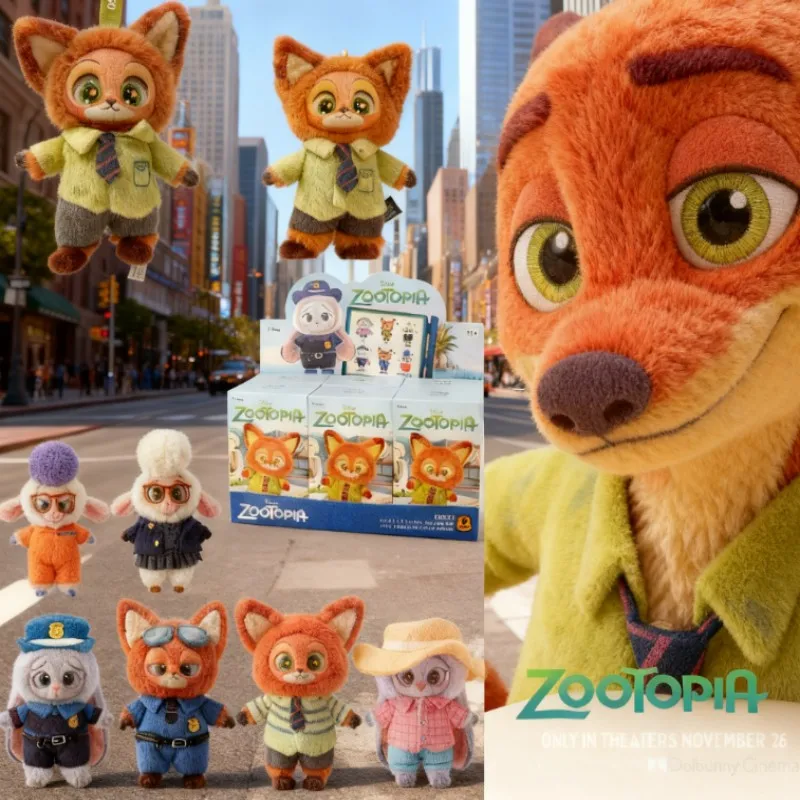 Trendy Disney Zootopia colecionável: caixa cega de vinil com pingente de brinquedo de pelúcia de desenho animado fofo, presente misterioso surpresa unissex para todos os tamanhos