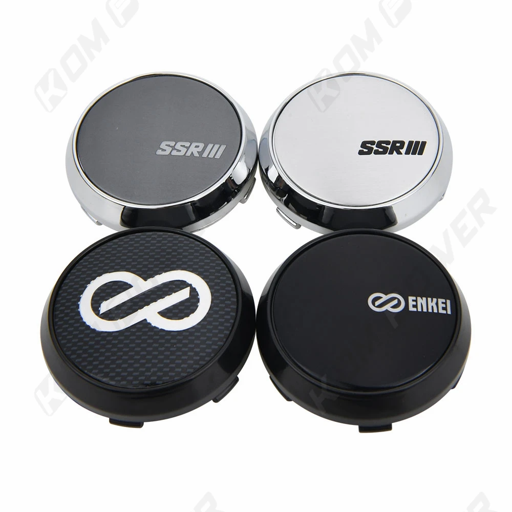 4PCS OD 68MM / ID 64MM Sport Wheel Center Cap XXR SSR ENKEI Racing Emblem Sticker Wheel Cover Cap Hubcaps Car Styling