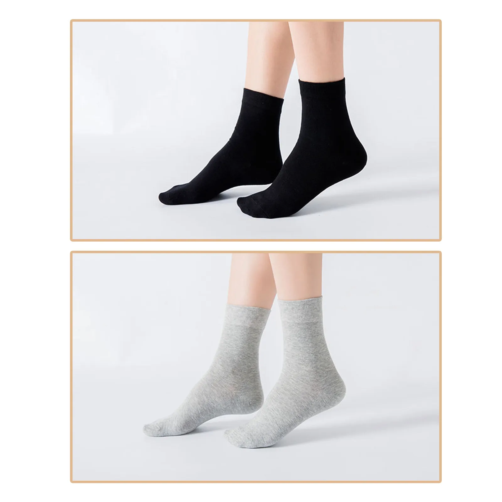 5Pairs Anti Cracking Moisturizing Foot Care Socks Silicone Gel Soft Cotton Socks Women Girls Cracked Heel Relief